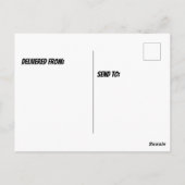 T-rex im Geburtstagshut Postkarte (Rückseite)