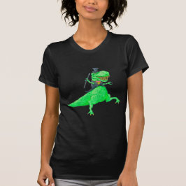 T-Rex im Spitzenhut und in den Schwänzen T-Shirt