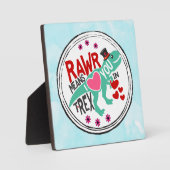 T-Rex in einem Top-Hat-Rawr bedeutet, dass ich Lie Fotoplatte (Vorderseite)