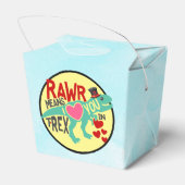 T-Rex in einem Top-Hat-Rawr bedeutet, dass ich Lie Geschenkschachtel (Rückseite)