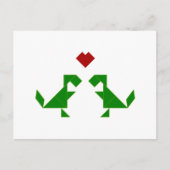 T-Rex in Liebe (Tangramosaurus Rex) Postkarte (Vorderseite)