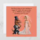 T-rex in Tux-Holing-Ring, der Trex vorschlägt Einladung (Vorne/Hinten)