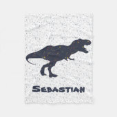 T-Rex Individuelle Name Fleece Blanket, klein (Vorderseite)