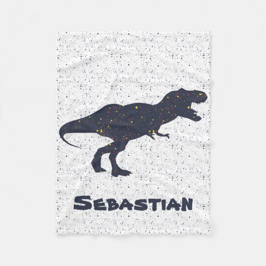 T-Rex Individuelle Name Fleece Blanket, klein (Vorderseite)