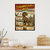 T-Rex Infografik Poster (Küche)