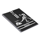 T-rex is surprised by Triceratops baby Notizblock (Rechte Seite)