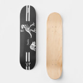 T-REX is surprised by triceratops baby Skateboard (Vorderseite)