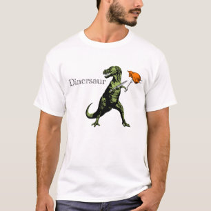T-Rex isst Huhn mit Messer u. Gabel: Ein T-Shirt
