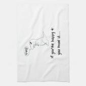 T-Rex ist nicht glücklich Geschirrtuch (Vertikal)