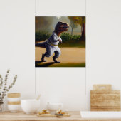 T Rex Joggen Poster (Küche)