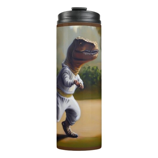 T Rex Joggen Thermosbecher (Vorderseite)