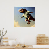 T Rex Jumping Poster (Küche)
