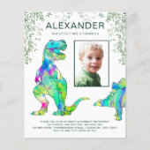 T Rex Jungle Geburtstagsparty (Vorderseite)