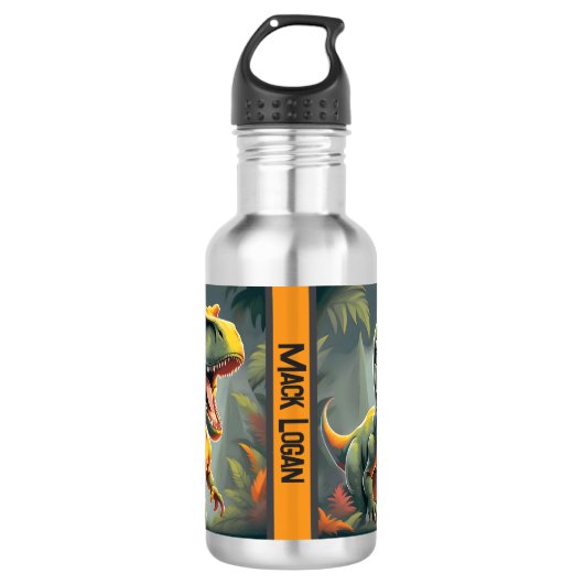 T Rex Jurassic Dinosaur Wasserflasche (Vorderseite)
