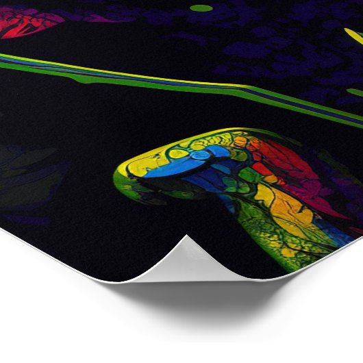 T Rex Jurassic Poster (Ecke)