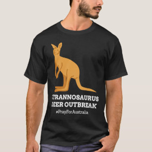 T Rex Kangaroo Tyrannosaurus Deer Australia Spaß T-Shirt