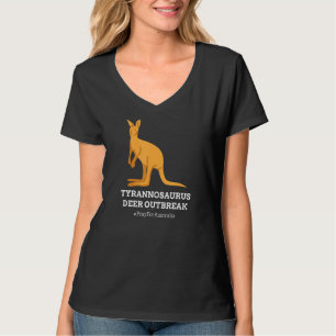 T Rex Kangaroo Tyrannosaurus Deer Australia Spaß T-Shirt