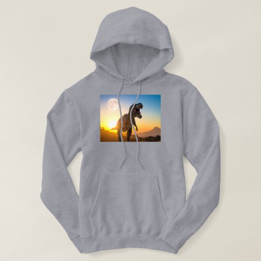 T-Rex Kapuzenpullover – Brüllender Dinosaurier Hoodie (Design vorne)