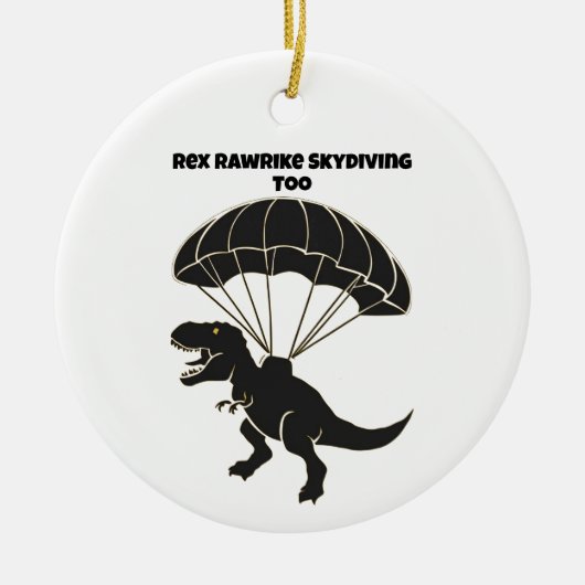 T-rex Keramik Ornament (Vorne)