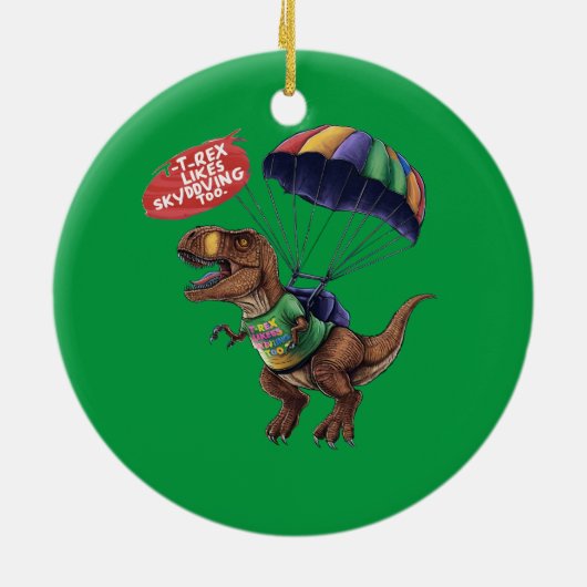 T-Rex Keramik Ornament (Hinten)