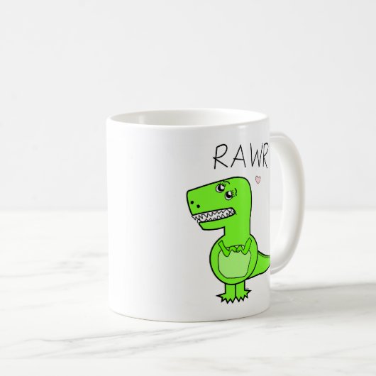 T-Rex Keramik-Tassen Kaffeetasse (VorderseiteRechts)