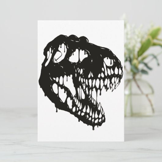 T- Rex-Kernschmelze Einladung (Stehend Vorderseite)