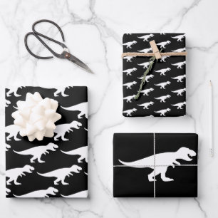 T-Rex King Dinosaur Tyrannosaurus Power Boss Schwa Geschenkpapier Set