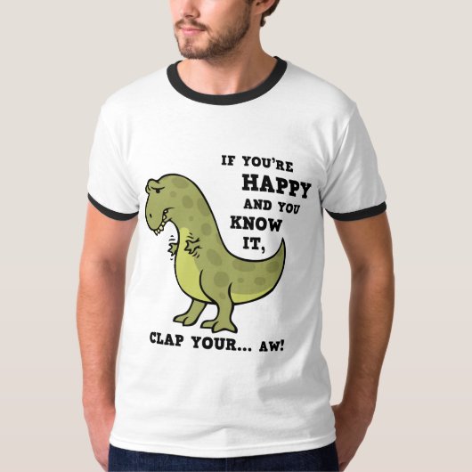 T-Rex Klatschen II T-Shirt (Vorderseite)
