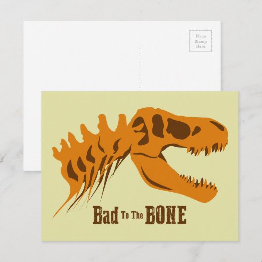 T-Rex-Knochen Postkarte (Vorne/Hinten)