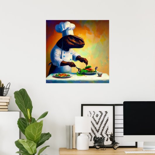 T Rex Koch Poster (Heimbüro)