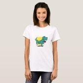 T-rex läuft mit Heart T - Shirt (Vorne ganz)