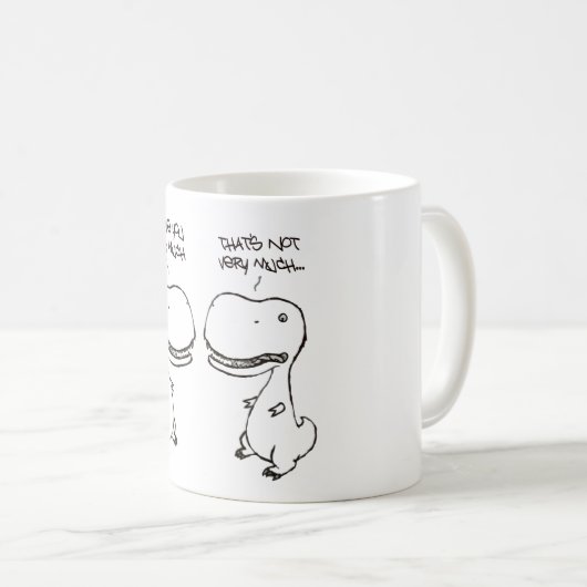T-rex Liebe Kaffeetasse (VorderseiteRechts)