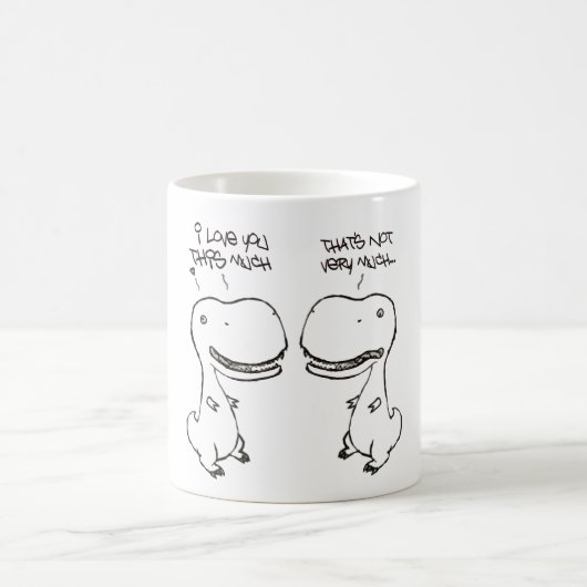 T-rex Liebe Kaffeetasse (Mittel)