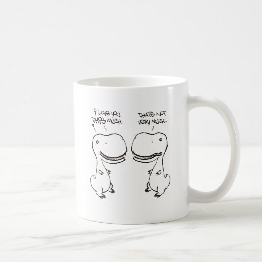 T-rex Liebe Kaffeetasse (Rechts)