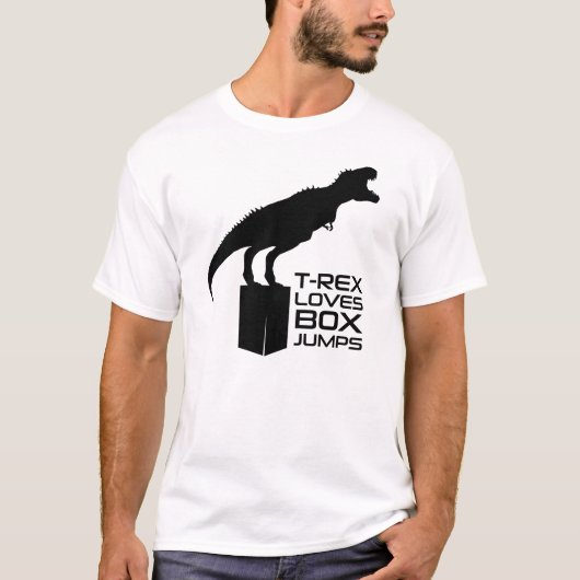 T-Rex Liebe-Kasten-Sprungs-" Fitness-T-Shirt T-Shirt (Vorderseite)