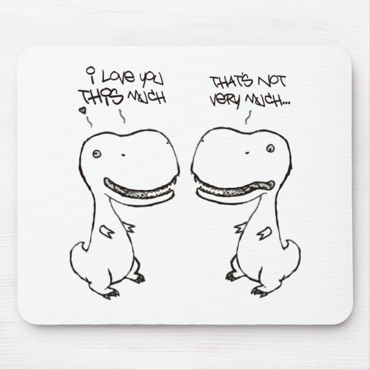 T-rex Liebe Mousepad (Vorne)