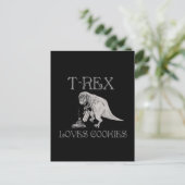 T-Rex-Lieben-Cookies Postkarte (Stehend Vorderseite)