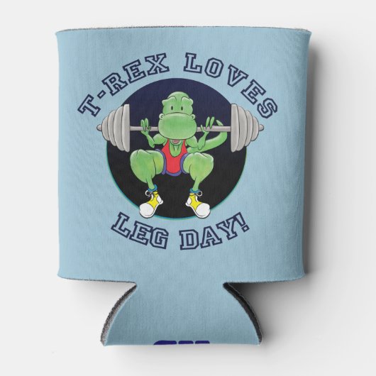 T-Rex Lieben Leg Day Dosenkühler (Vorderseite)