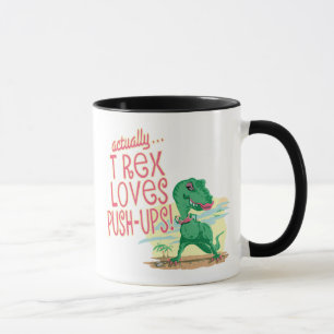 T Rex Lieben Push-Ups Tasse