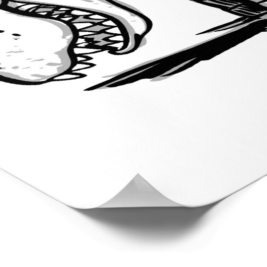 T-Rex-Lieben Pushups Poster (Ecke)