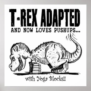 T-Rex-Lieben Pushups Poster