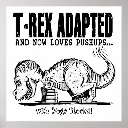 T-Rex-Lieben Pushups Poster (Vorne)