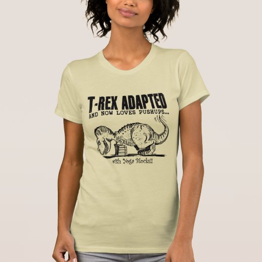 T-Rex-Lieben Pushups T-Shirt (Vorderseite)