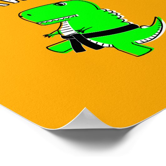T Rex Lieben Taekwondo Poster (Ecke)
