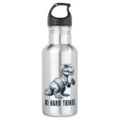 T-Rex macht harte Dinge Edelstahlflasche (Vorderseite)