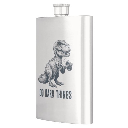 T-Rex macht harte Dinge Flachmann (Links)