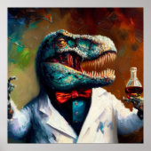 T Rex Mad Scientist Poster (Vorne)