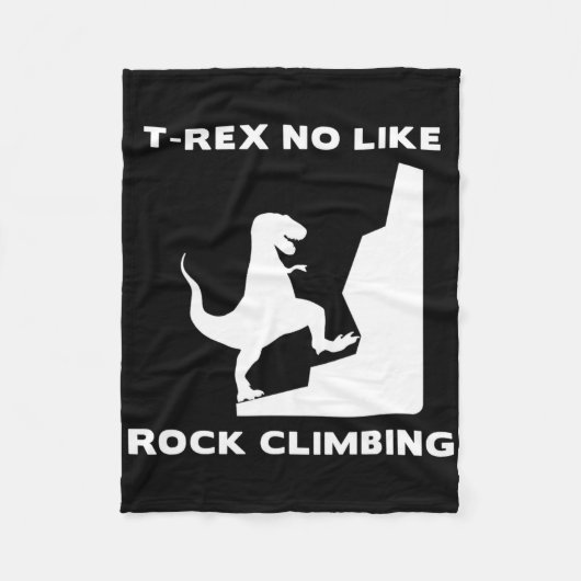 T-Rex mag Klettern nicht Lustiger Felsenklettern Fleecedecke (Vorderseite)