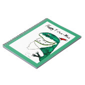 T-Rex-Mas WeihnachtsNotebook Notizblock (Linke Seite)