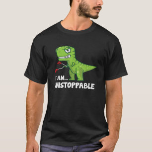T Rex mit Grabbers Dinosaur Ich bin unaufhaltsam F T-Shirt